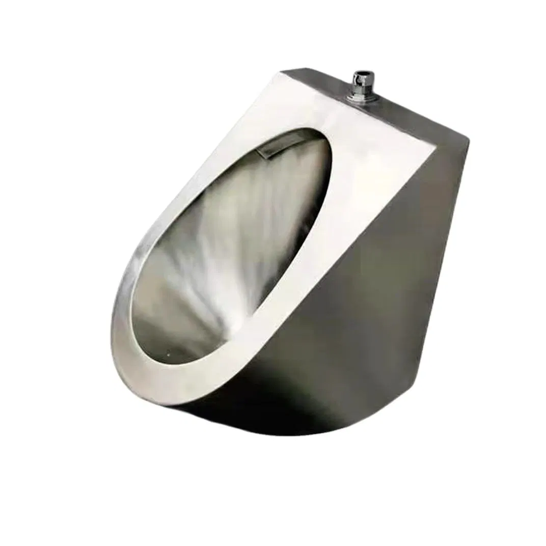 Stainless Steel Men's Wall-Mounted Urinal with High-Efficiency Discharge System