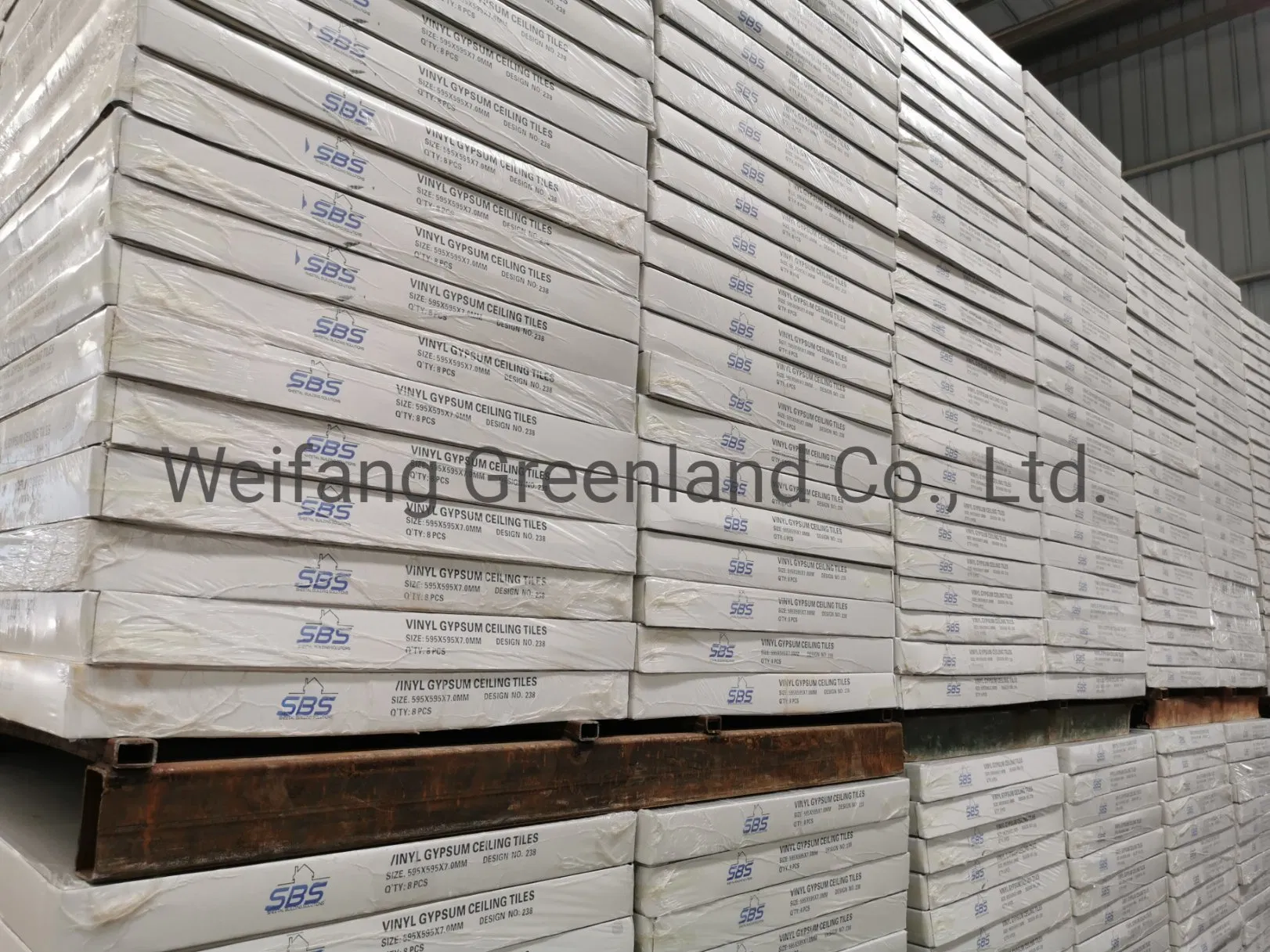 595X595mm/600X600mm/603X603mm/603X1213mm Vinyl Laminated Gypsum Tiles/Gypsum Ceilings Board/Gypsum Ceiling Tiles