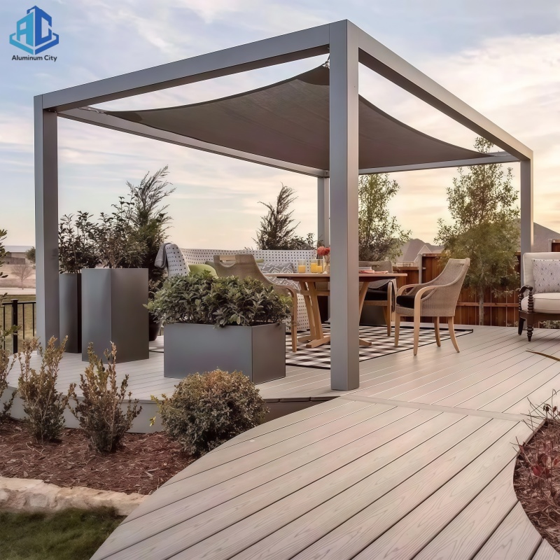 New Design Aluminum Composite Deck Flooring OEM Wood Board Customized Aluminum Decking