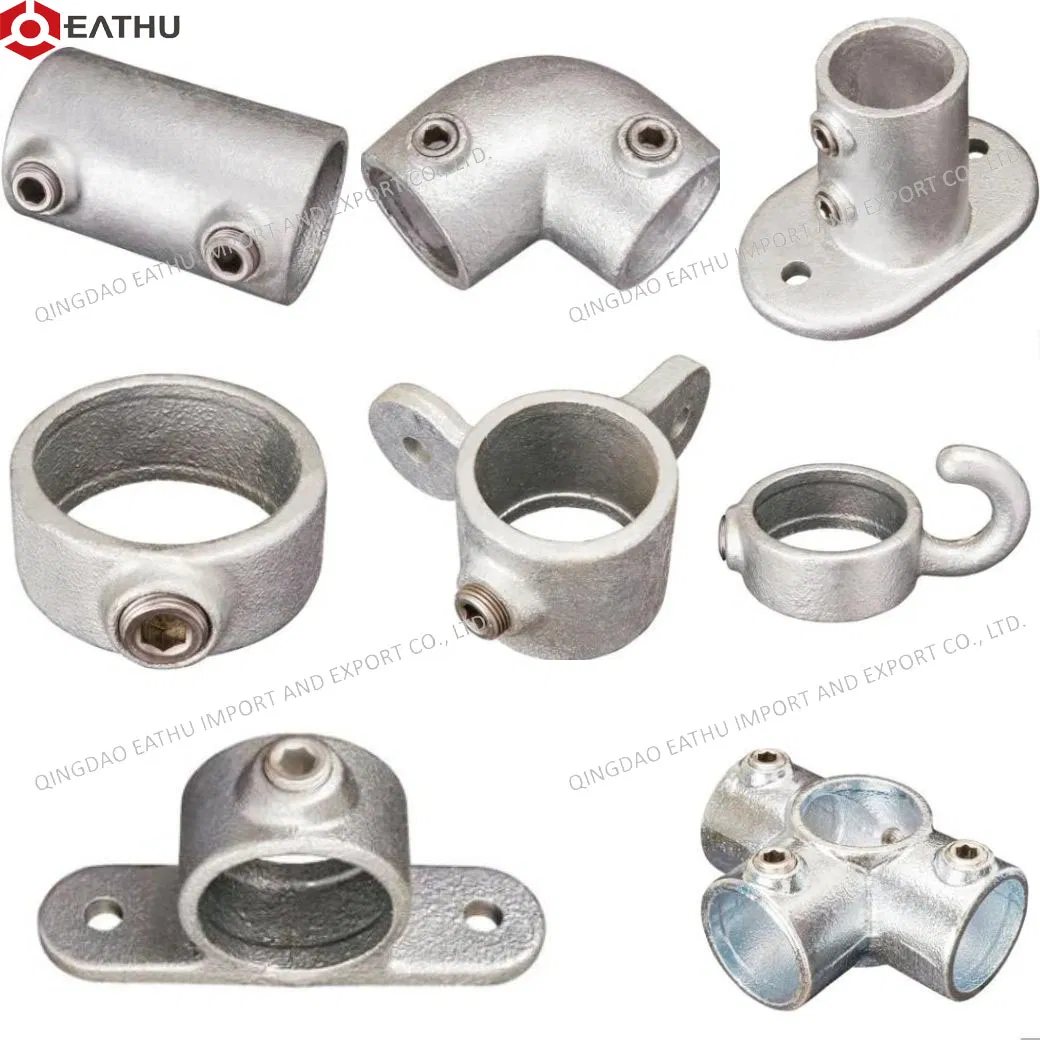 Powder Coating/Galvanized Malleable Iron Key Clamp Fittings for Handrail Systems/Guard Rail/Playground and Scaffolding