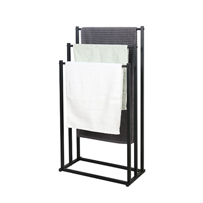 Simple Metal Floor Towel Rack Removable Bath Display Storage Towel Rack