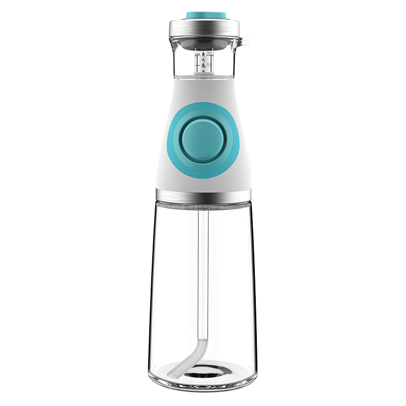 500ml Best Quality Glass Oil Bottle with Gravity Spout Lid, New Olive Oil and Vinegar Measured Dispenser