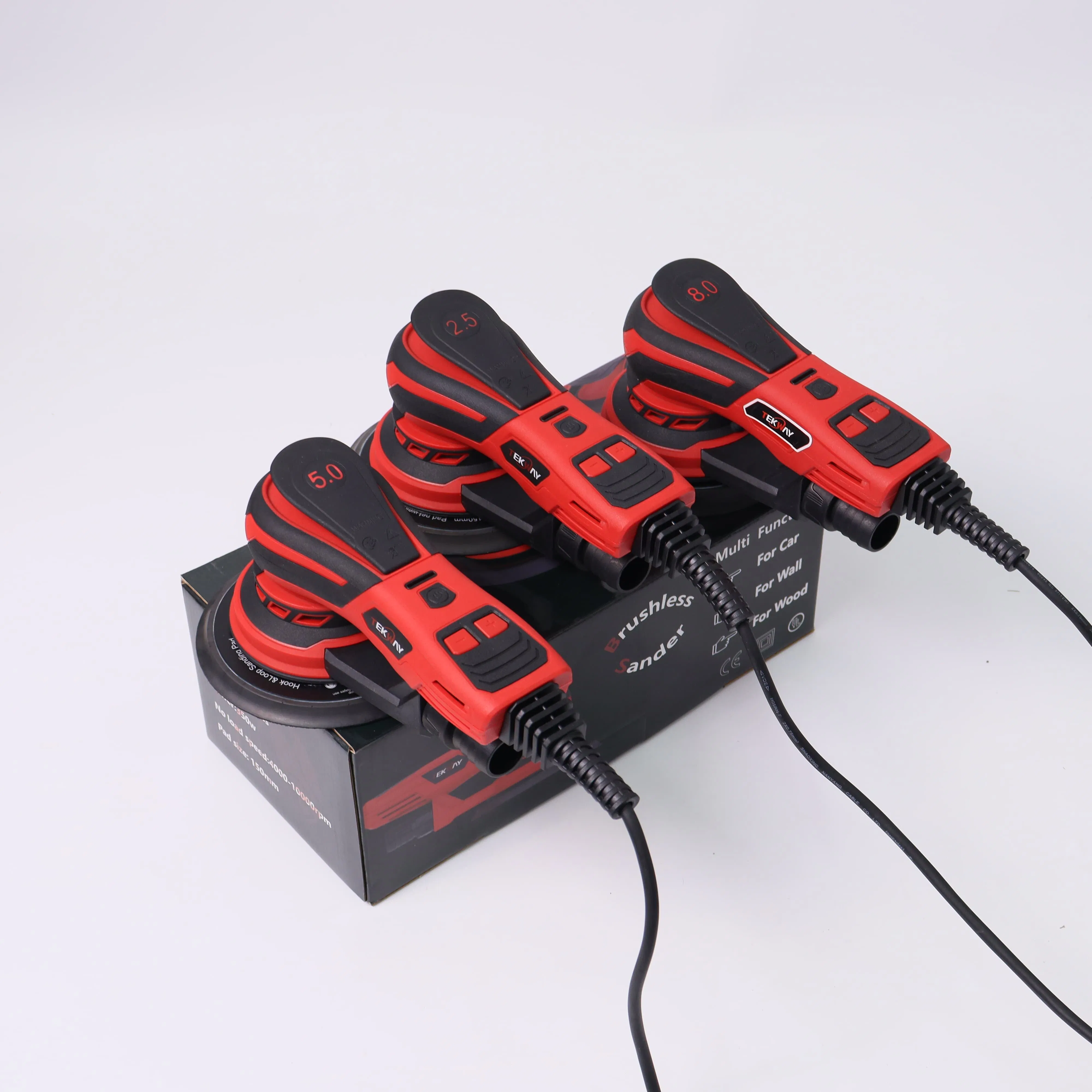 Custom Electric Random Brushless Orbital Sander Eccentric 2.5mm/5.0mm/8.0mm with 125mm/150mm Backing Pad