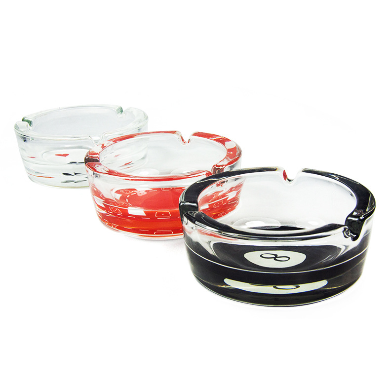 Hot Sale Glass Ashtray 100mm Round Home Ashtray Smoking Accessories Wholesale Price