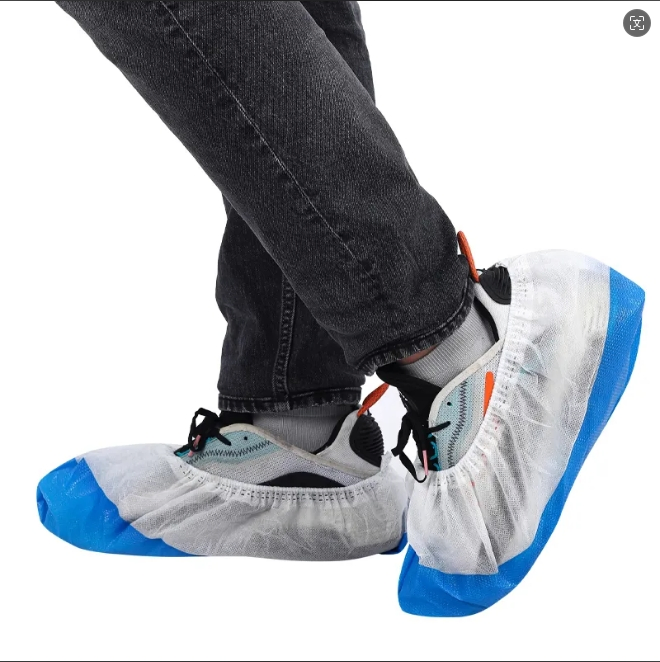 Factory Direct Selling Disposable New Material Non-Woven Coated Film Non-Slip Shoe Cover