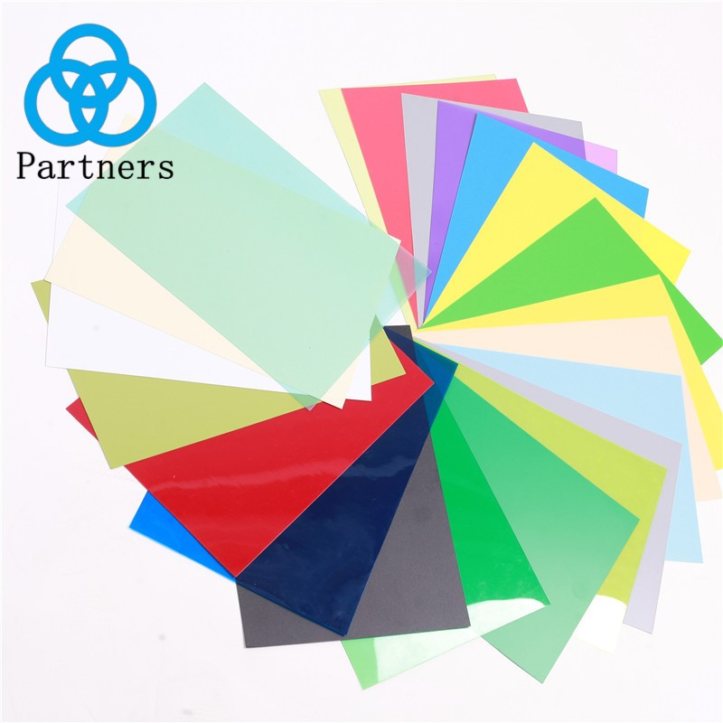 Color PVC Plastic Glossy Red Yellow Blue Green Hard Film 0.5mm Black Sheet
