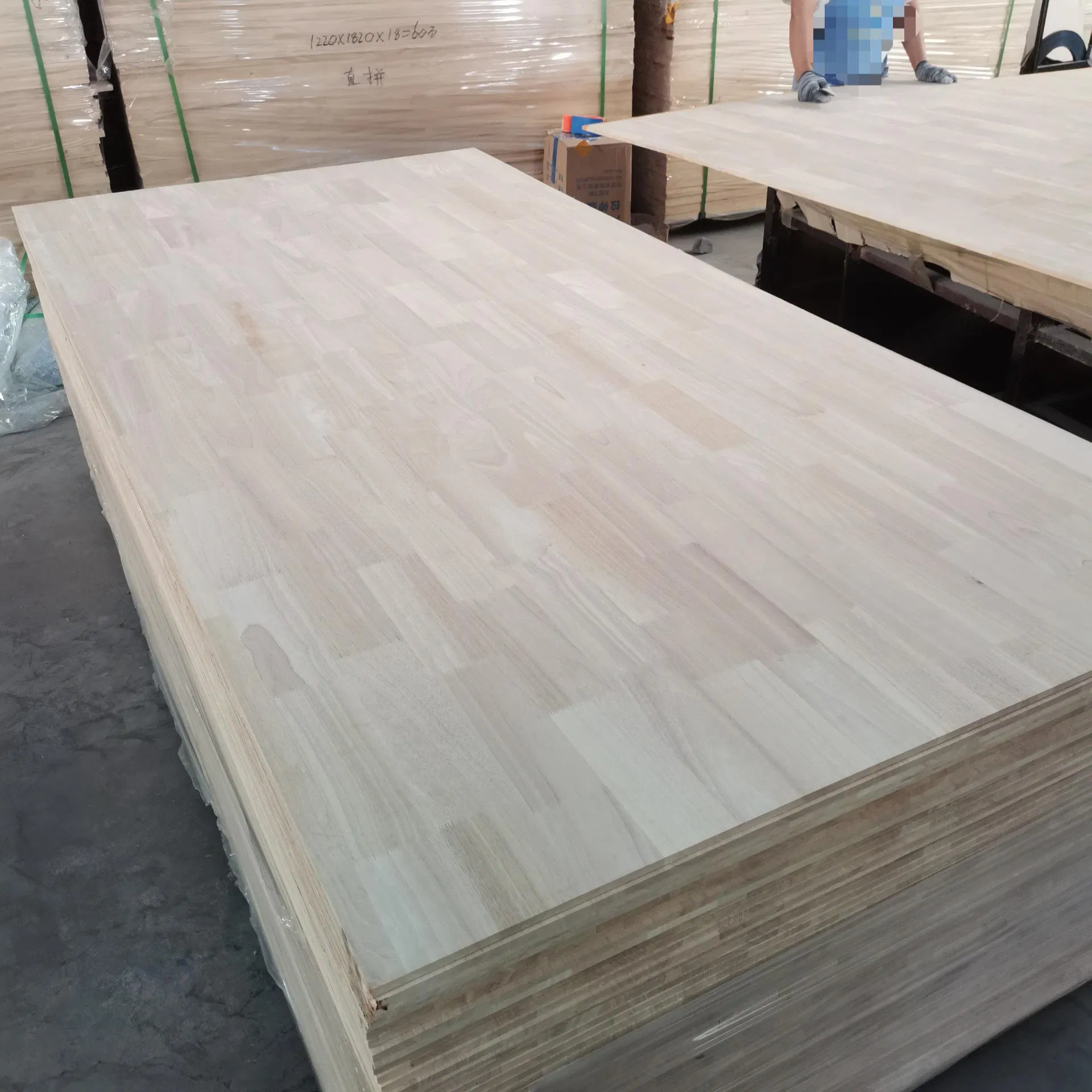 Rubber Wood Finger Joint Board Double Side AA Grade for Cabinet