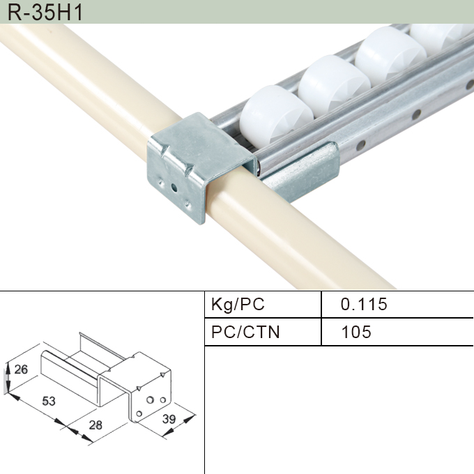 Roller Mounting Bracket / Center Support for Pipe System (R-40H5)