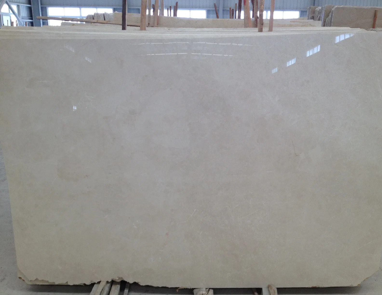 Moon Cream Yellow Beige Marble Polished Tiles Slabs for Interior Decoration Countertops Island