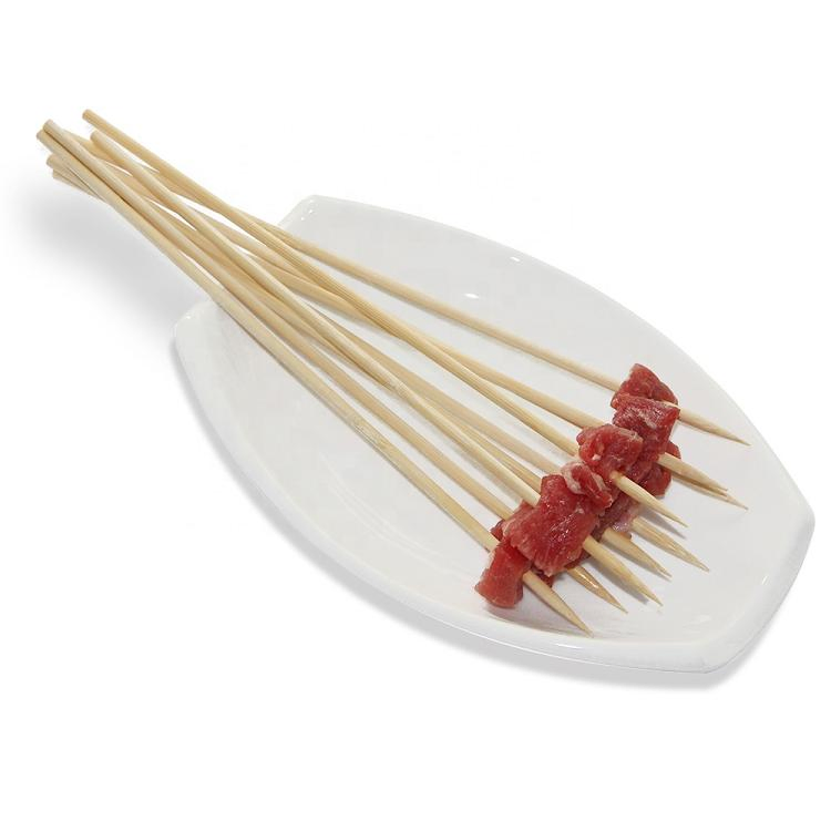 Disposable Natural Wood BBQ Skewer Round Roasting Bamboo Sticks for BBQ