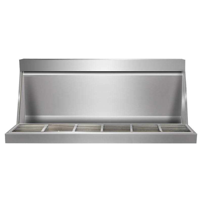 Custom Made Stainless Steel Slab Urinals Heavy Duty Stainless Steel Floor-Standing Urinal Trough for Schools and Sports Stadiums