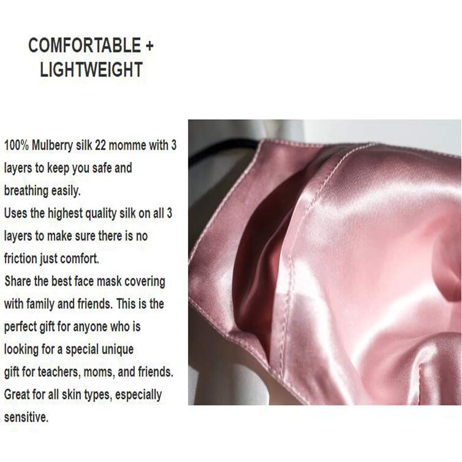 16mm Silk Satin Facemasks with Custom Brand