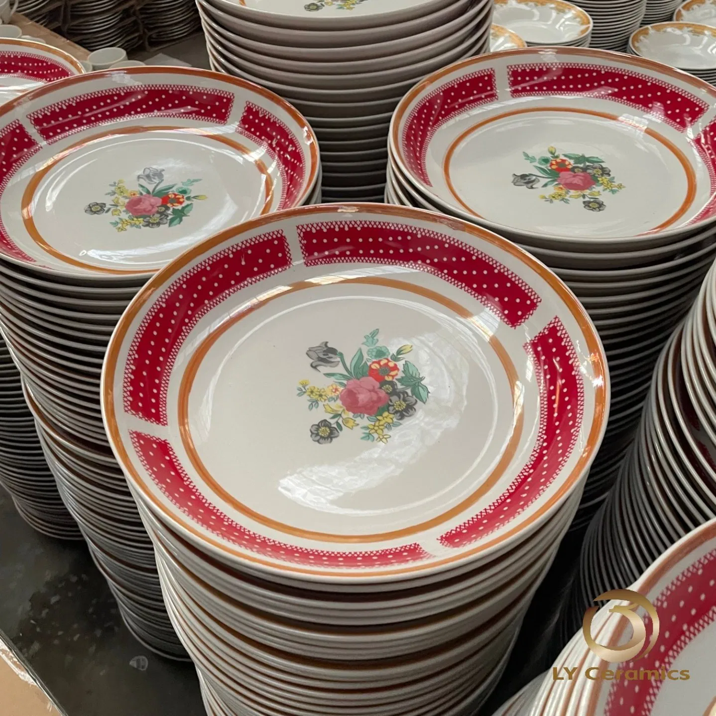 11"Pasta Rice Soup Plate Bowl Stick Decal Porcelainware Ceramic Tableware Kitchenware