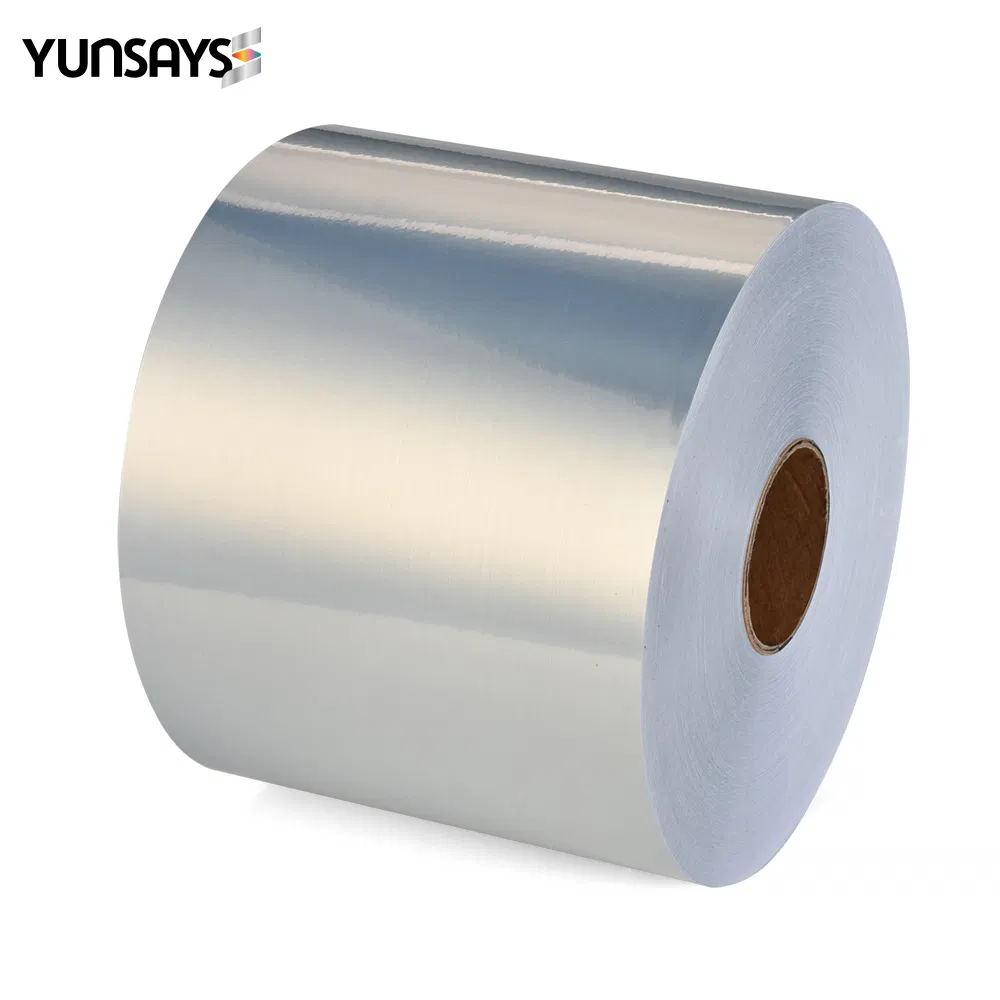 Inkjet Brushed Silver Vinyl Pet Label Self Adhesive Printable Sticker Roll