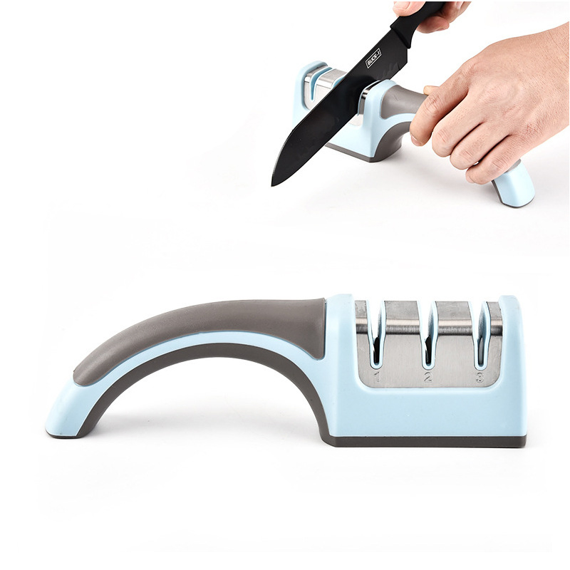 Stainless Steel 3 Stage Kitchen Manual Knife Sharpener
