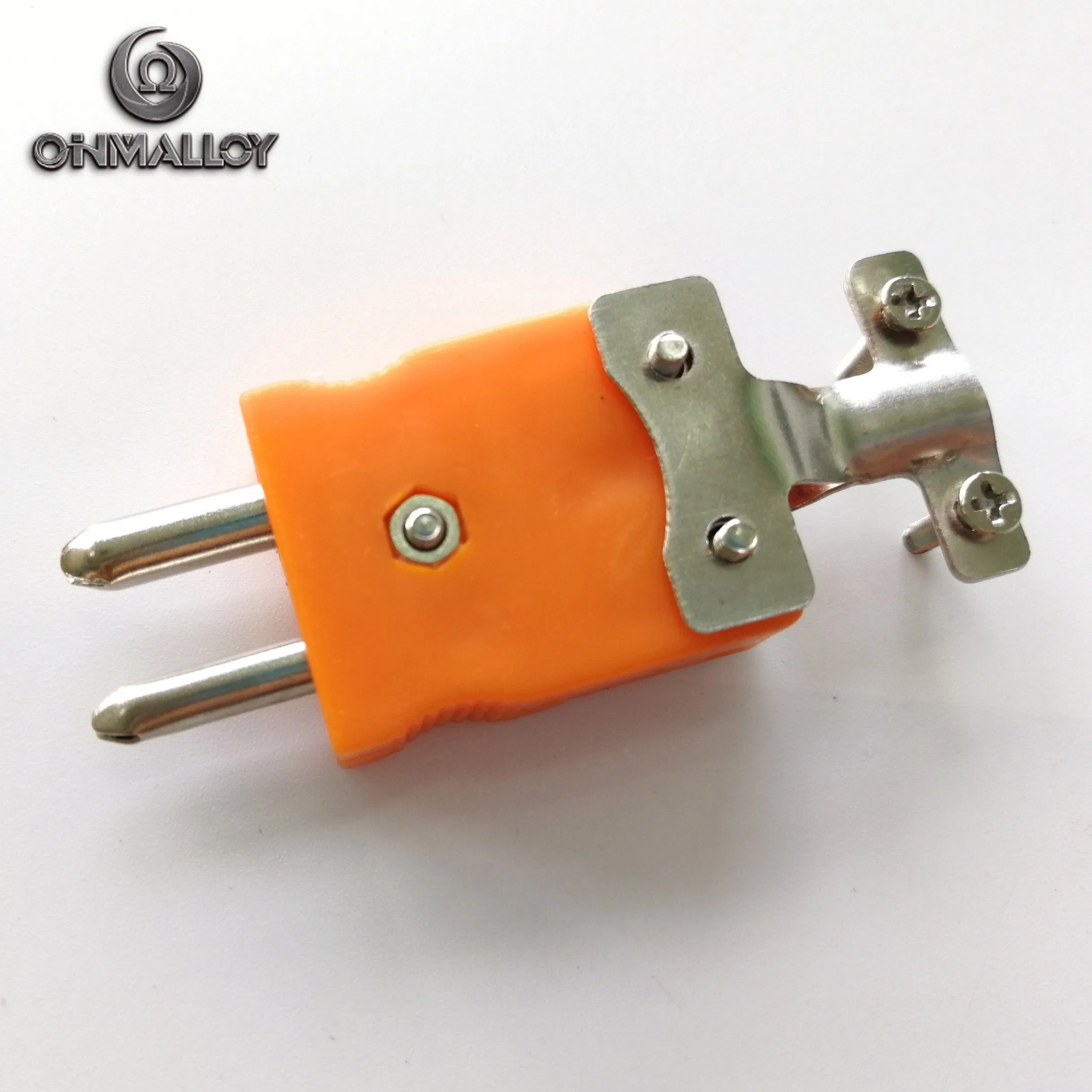 Standard Male Thermocouple Hollow Pin Connector Plug with Wire Clips Clamps Quick Install