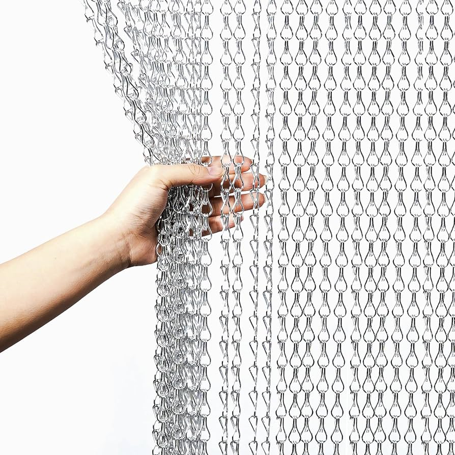China Good Quality Metal Drapery Chain Fly Screen - Aluminum Chain Door Fly Screen and Curtain