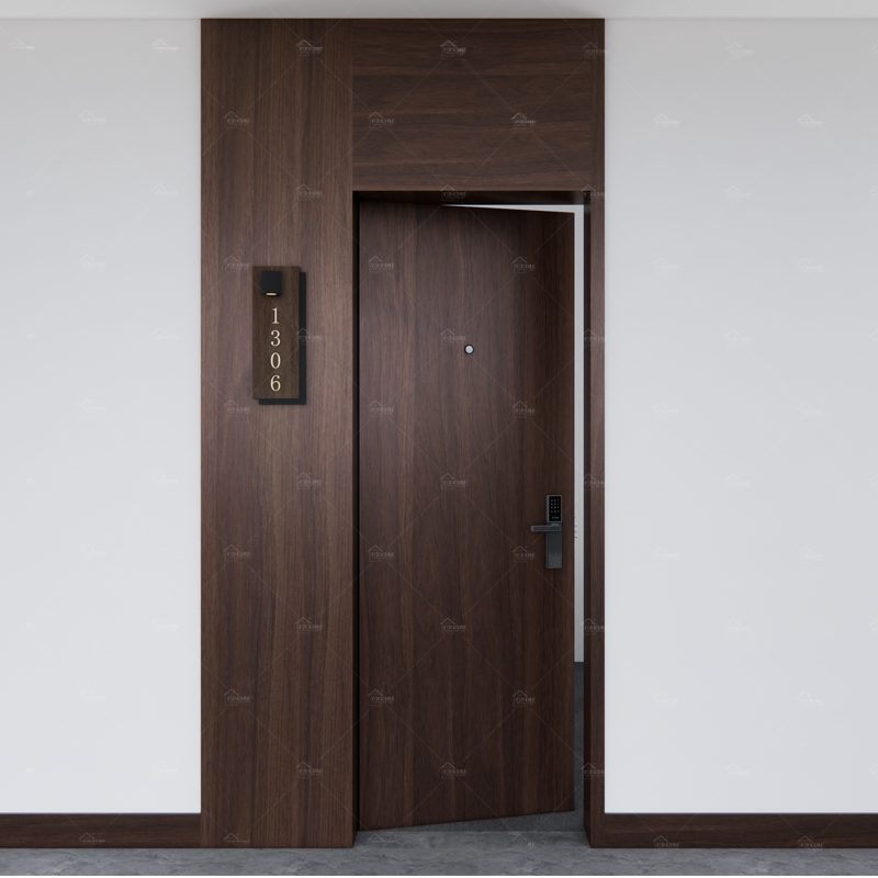 England Standard UK Black Hotel Fire Rated Timber Door BS Certified Fd30 Fd60 Internal Fire Resistant Door for Sale