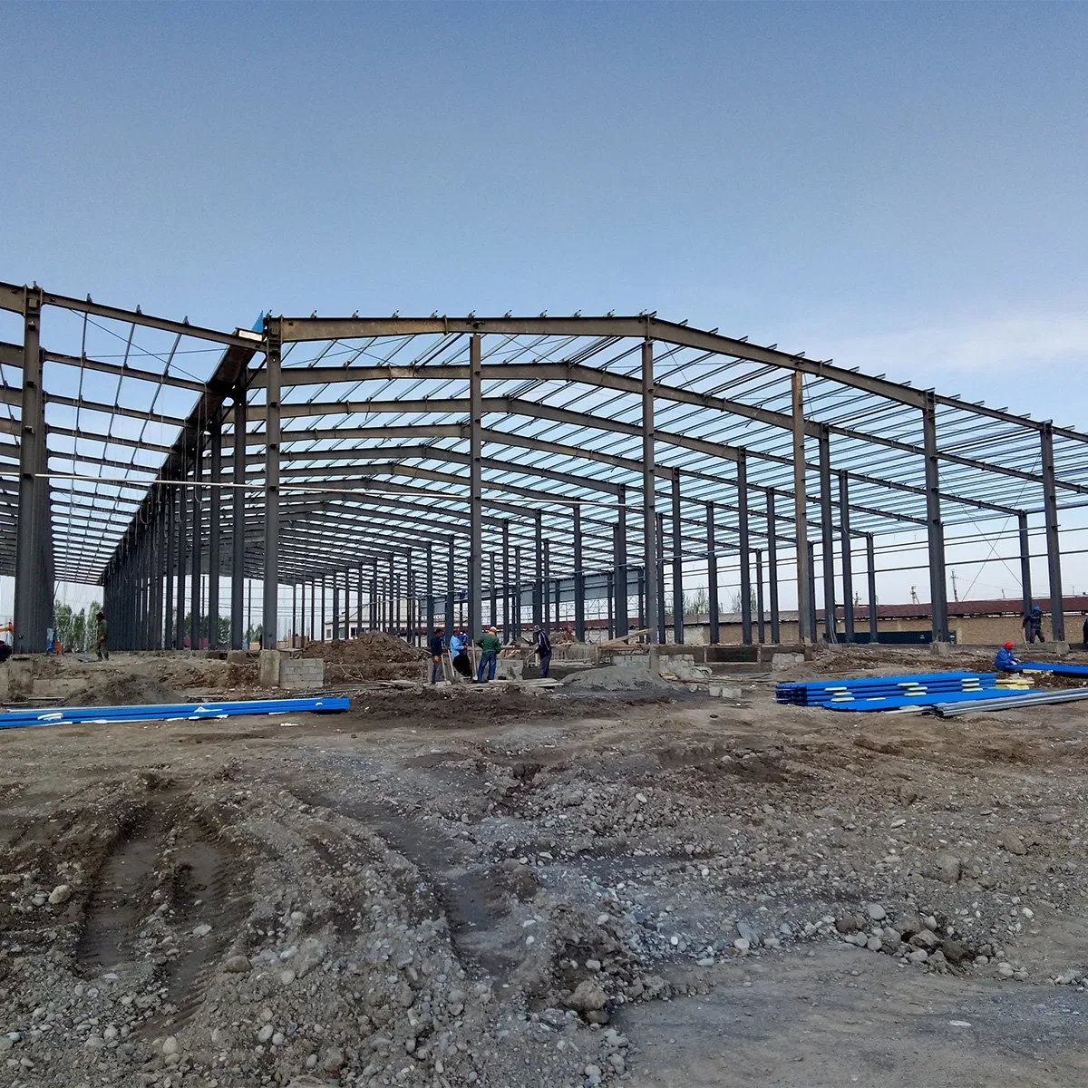 Build Steel Workshop Engineered High Rise Large Span Proof Prefab Steel Structure Warehouse