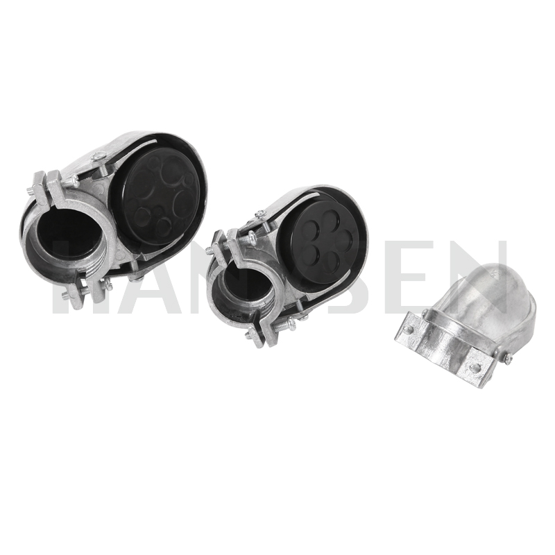 Aluminum EMT Pipe Service Entrance Cable Head Cap Clamp Flat Screw Type