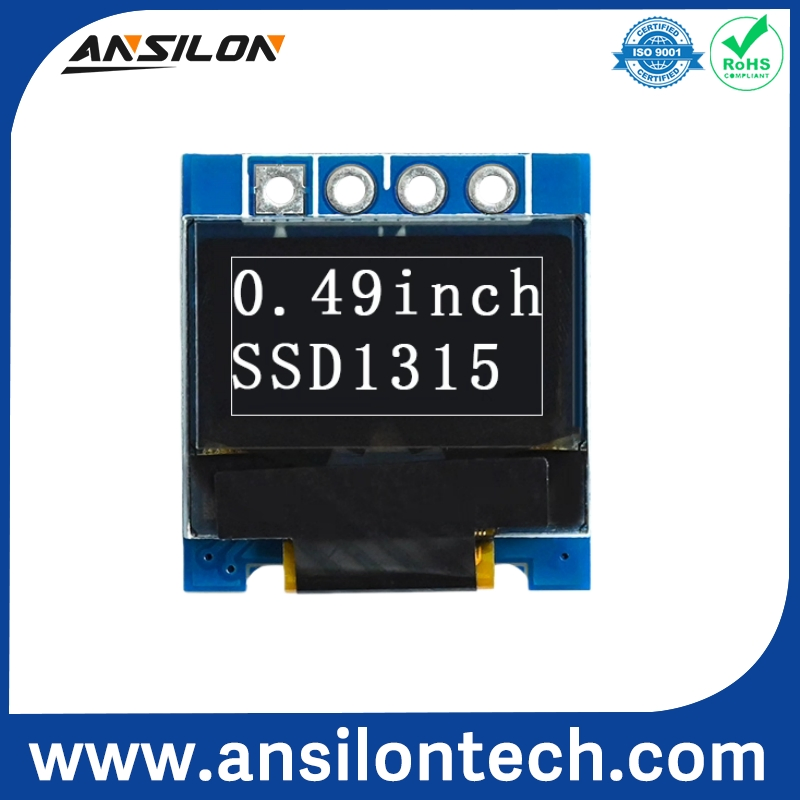 0.49 Inch 64X32 SSD1315 Drive IC White Color Iic Interface OLED Display Module