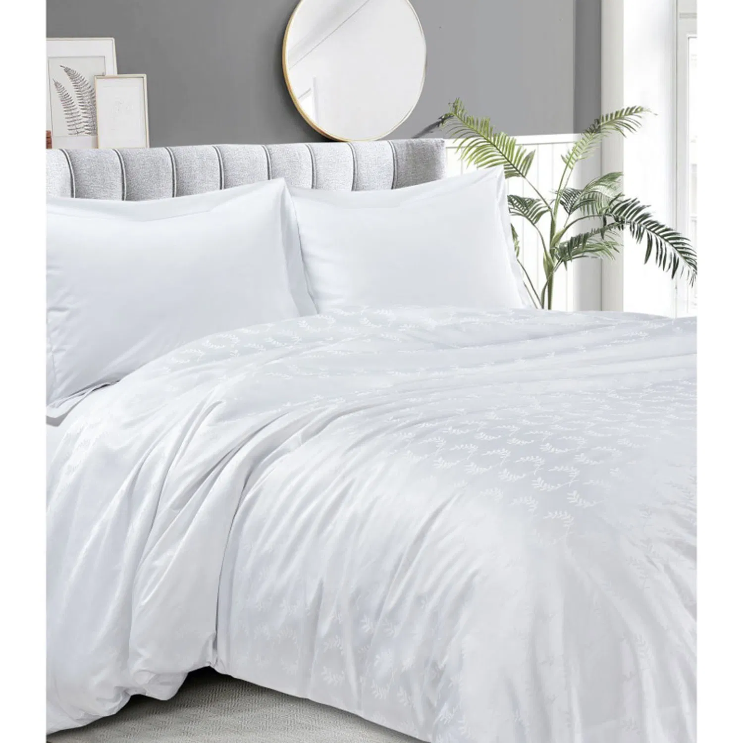 Top Selling Hotel Queen Size Soft White 100 Cotton Bed Sheets Set