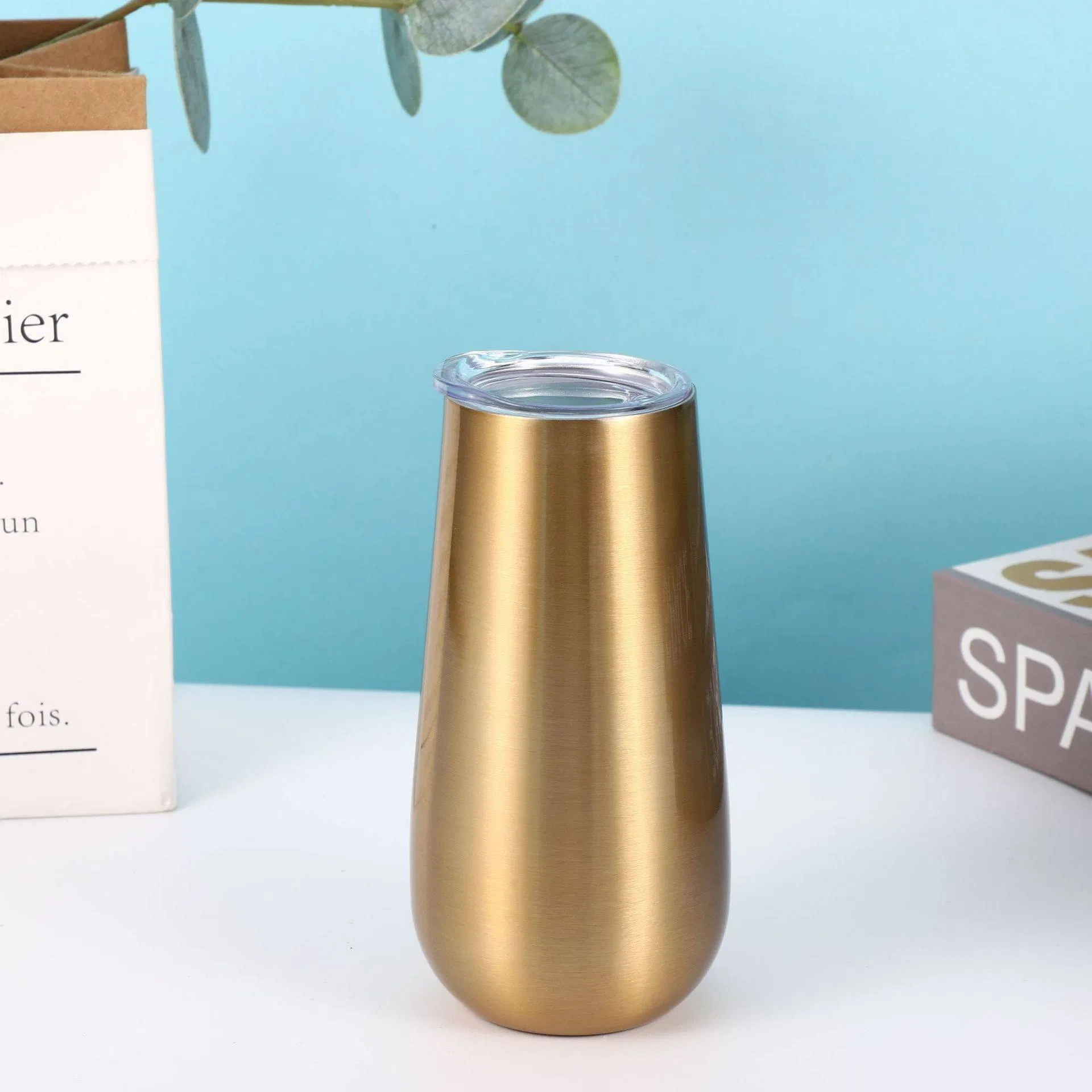 Mug Vacuum Glass Egg Shaped Cup Boards Champagne Flutes 6oz Clear Tumblers Wine Tumbler