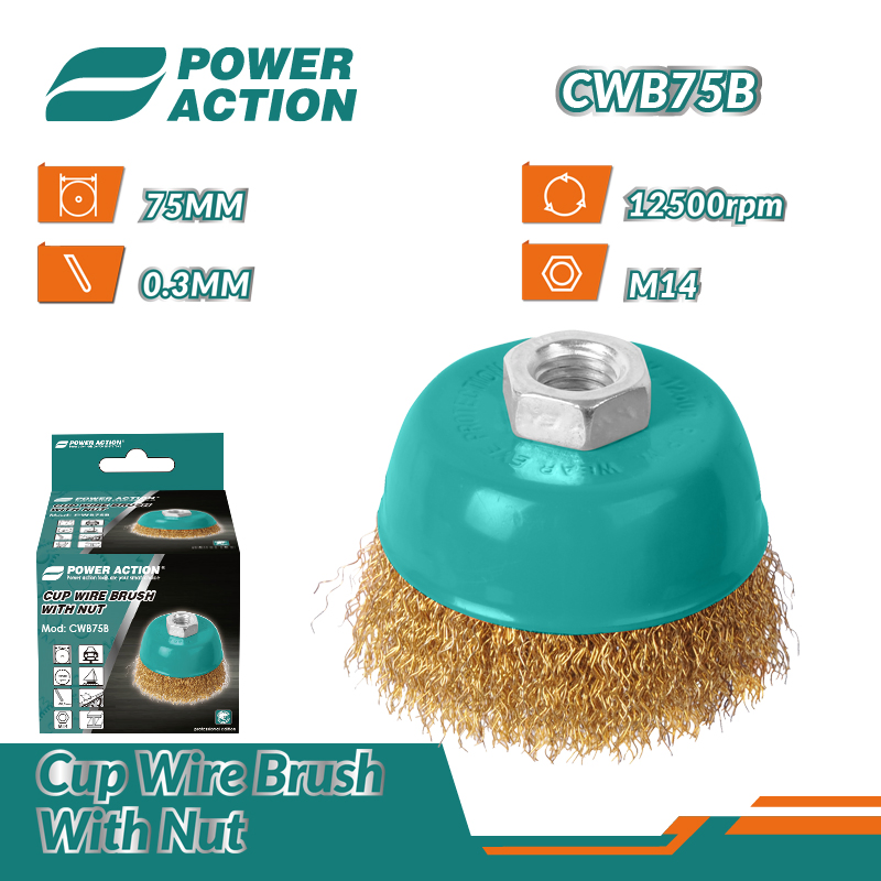 Abrasive Tools Crimped Wire Cup Brush Steel Wire Brushes for Grinding Stainless Steel