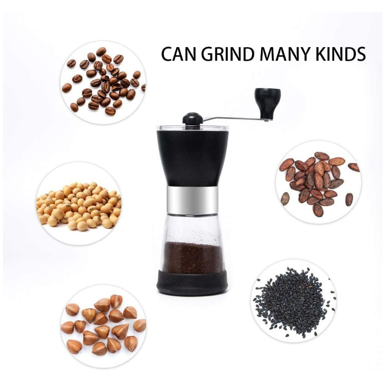 Small Low Price Portable Traveling Camping Safety Lock ABS Capacity 60g Coffee Bean Manual Grinder
