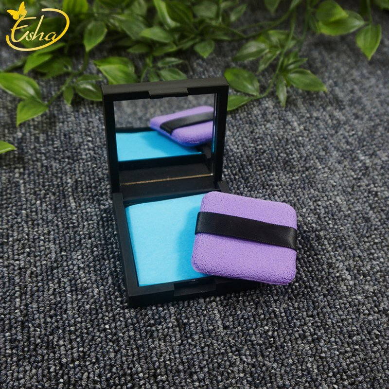 Face Sponge Body Square Cosmetic Pads Facial Makeup Powder Puff with Plastic Mirror Box