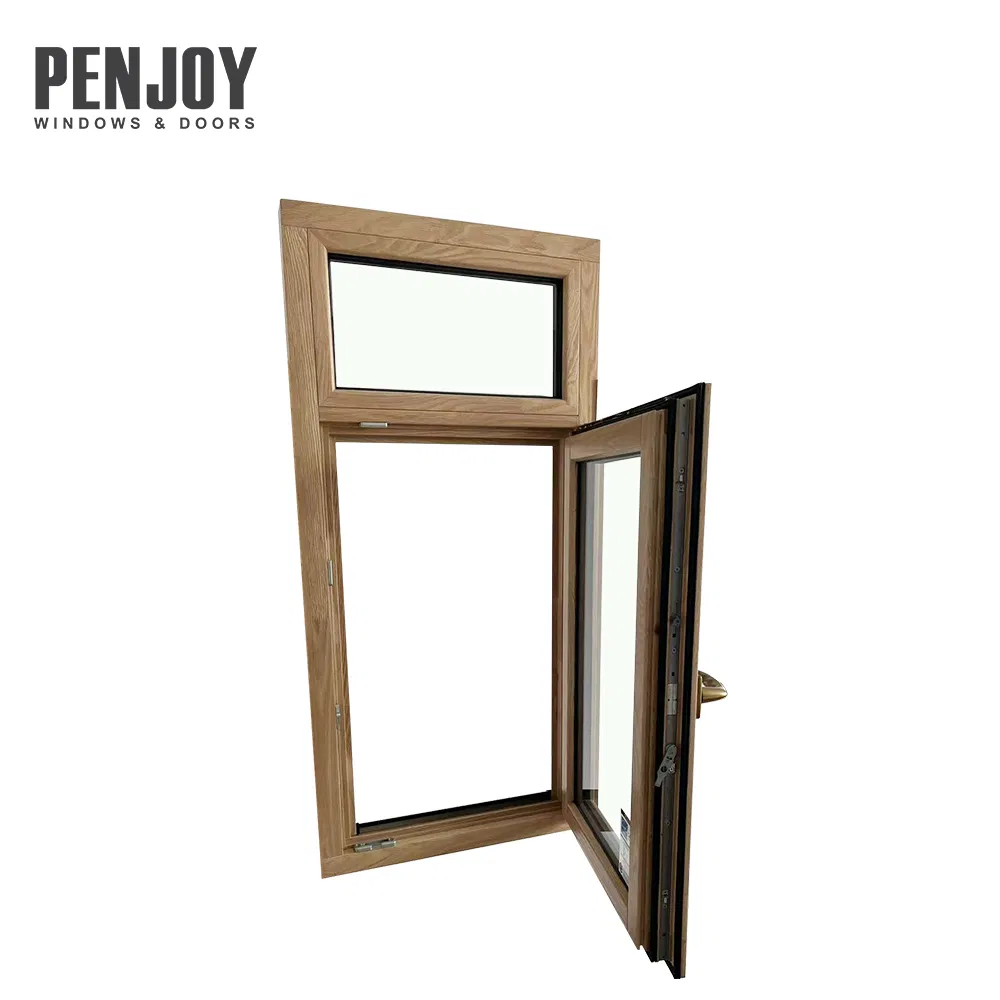 Penjoy French Design Triple Pane Zero Formaldehyde Solid Wood Window