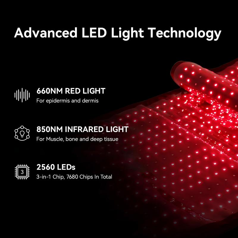 Full Body Red Light Therapy Mat Infrared Blanket Sleeping Bag Pain Relife