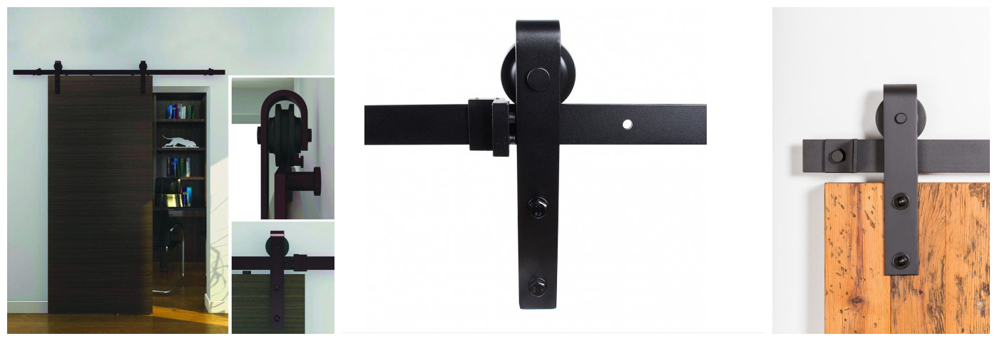 Black Powder Coating Iron Hangers Big Spoke Roller