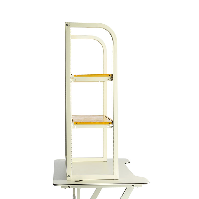 Stylish Double - Layer Desk Pegboard Storage Shelf for Home Workspace with Tool Holders