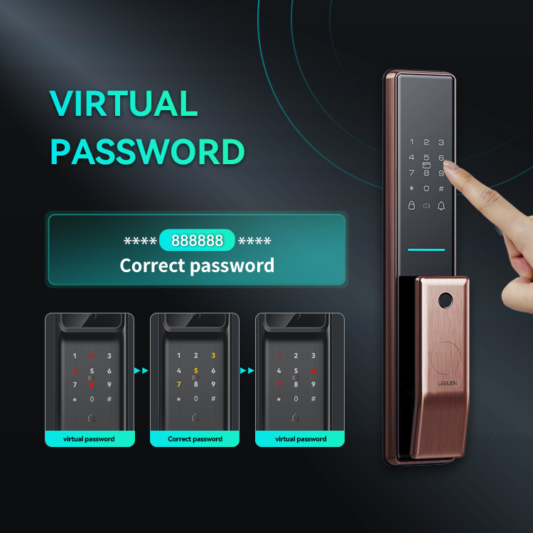 Leelen Cerraduras Digitales Security Deadbolt Door Lock APP Control Fingerprint Tuya Smart Door Lock Password