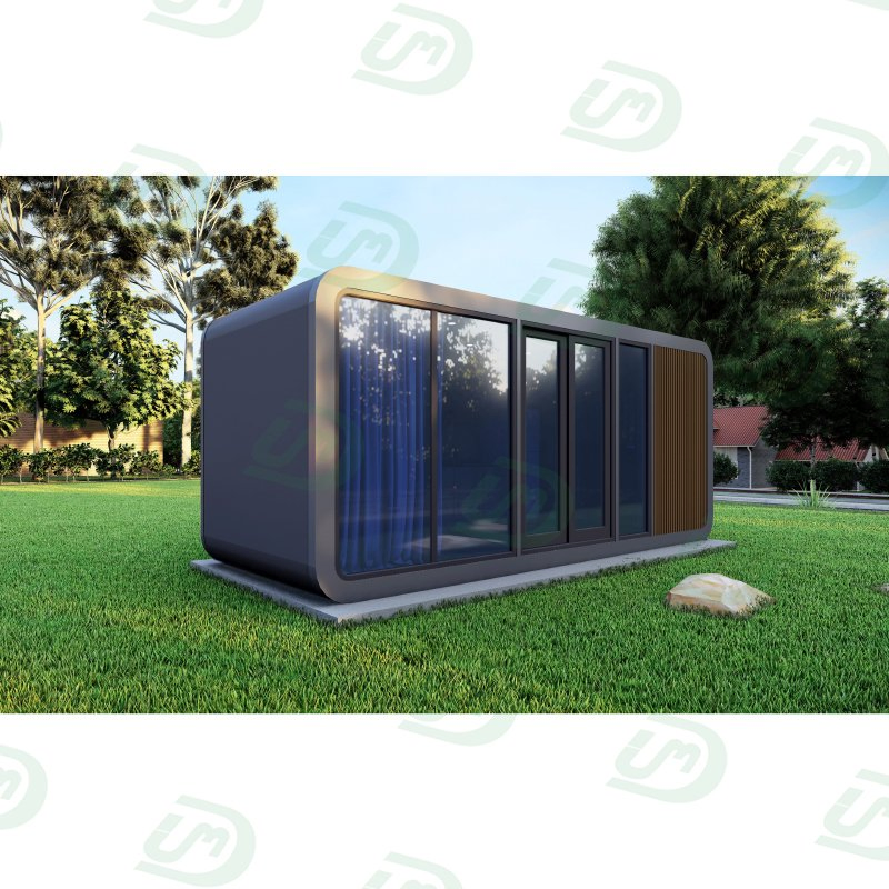 Two Units Into One No Need Installation Aluminum Wall Luxruy Apple Cabin House