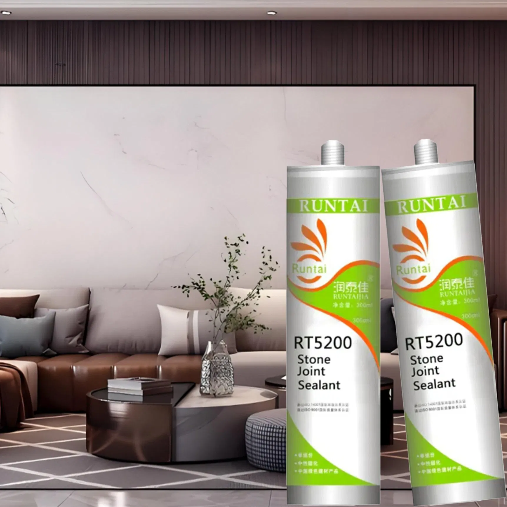 Runtai High Performance Neutral Cure Silicone Mildew Resistant Marble Glue for Stone