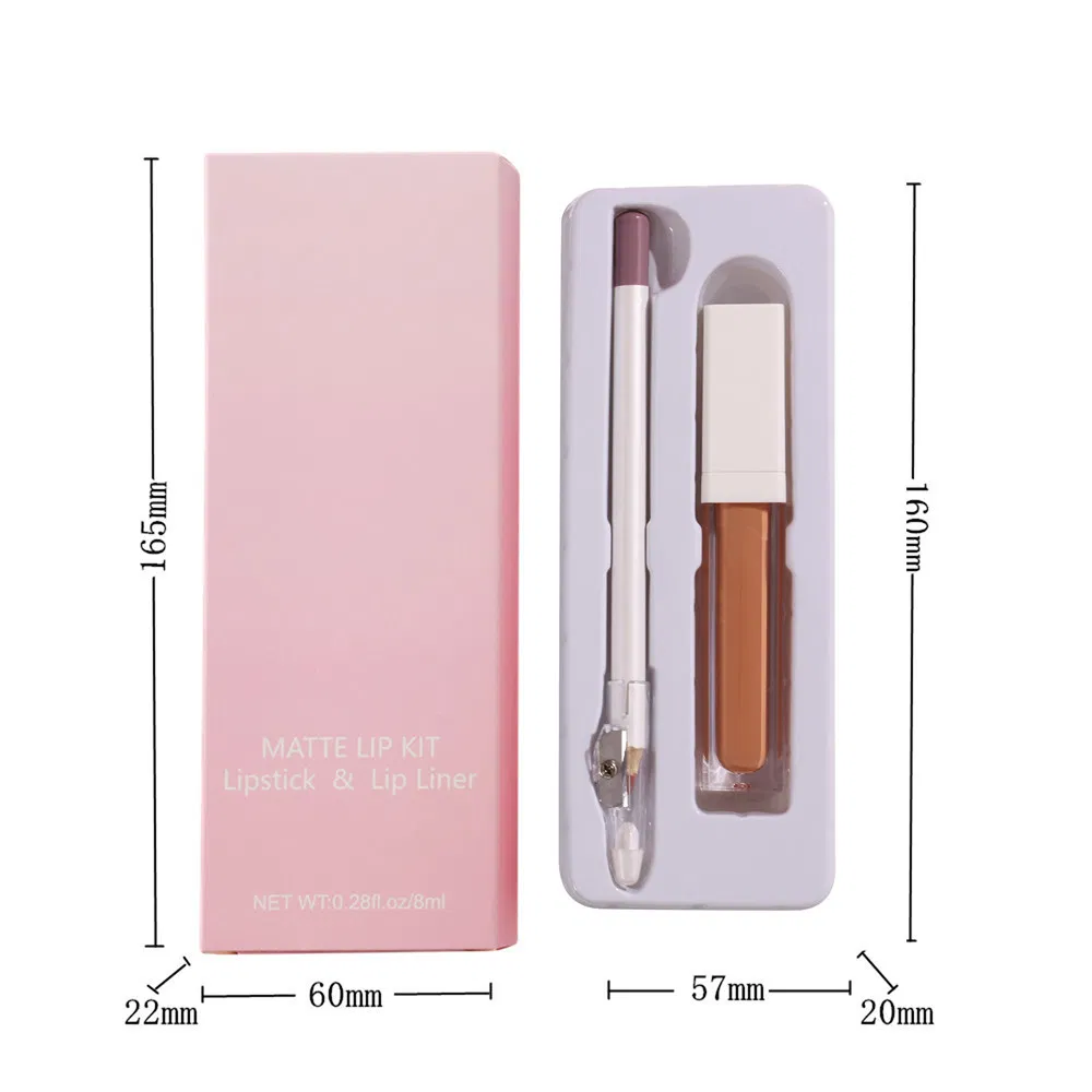 Wholesale Matte Liquid Lipstick Set with Lip Liner Makeup Gift Custom Waterproof Lip Gloss Lip Kit Sets