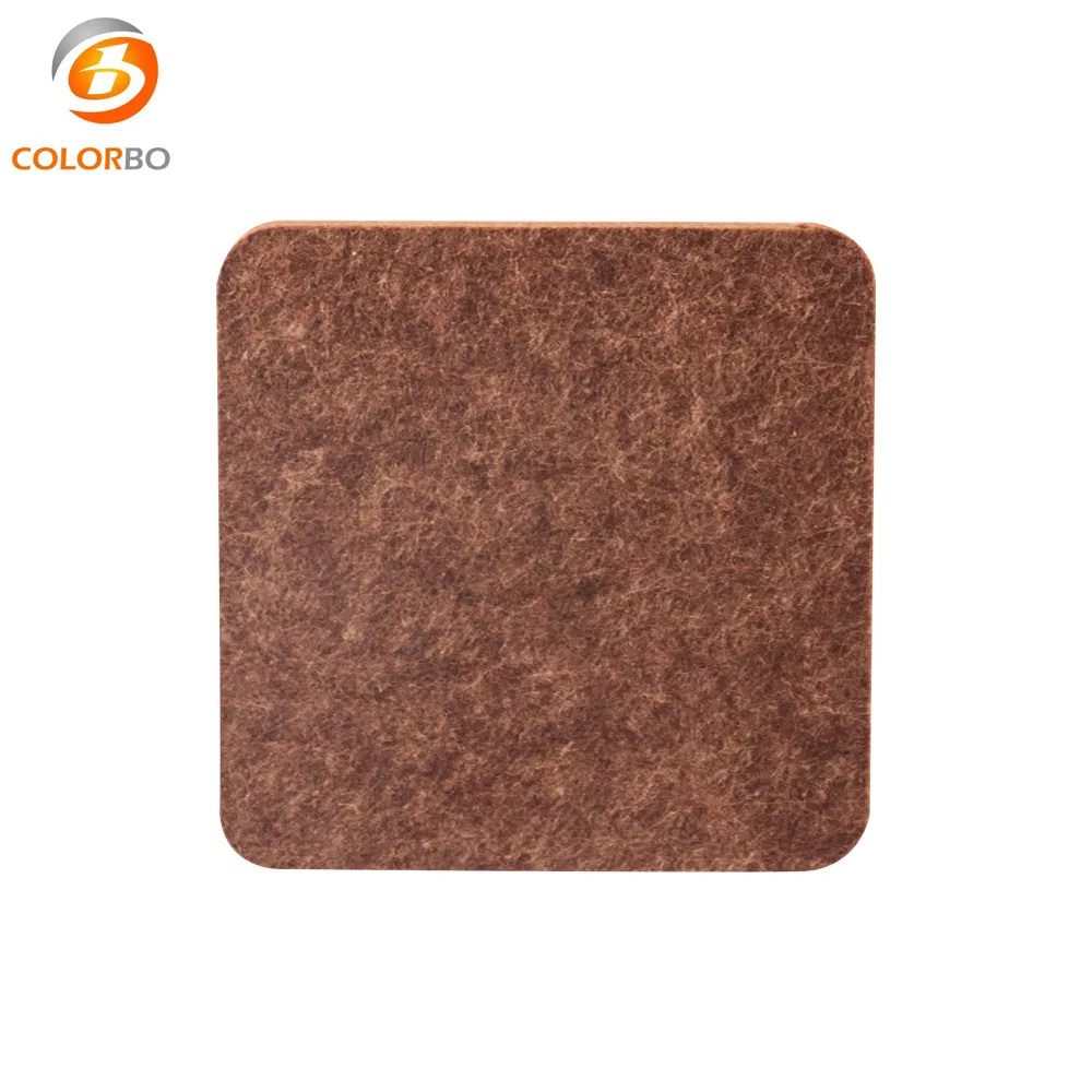 Class A Fire Retardant Interior Acoustic Ceiling Material CBB39 Red Brown Polyester Fiber 9mm Panel