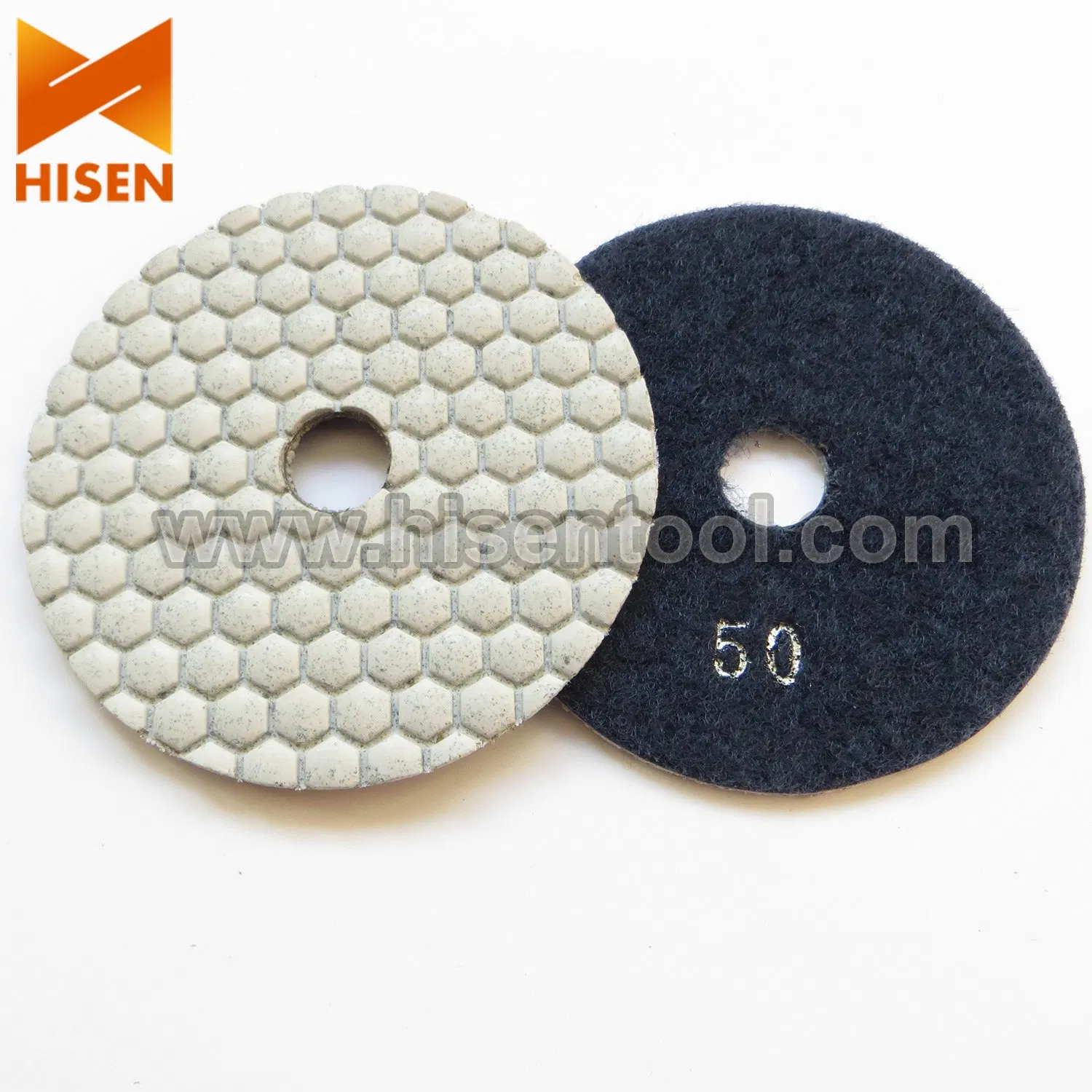 100mm 4" White Resin Dry Flexible Polishing Pads for Marble and Engineer