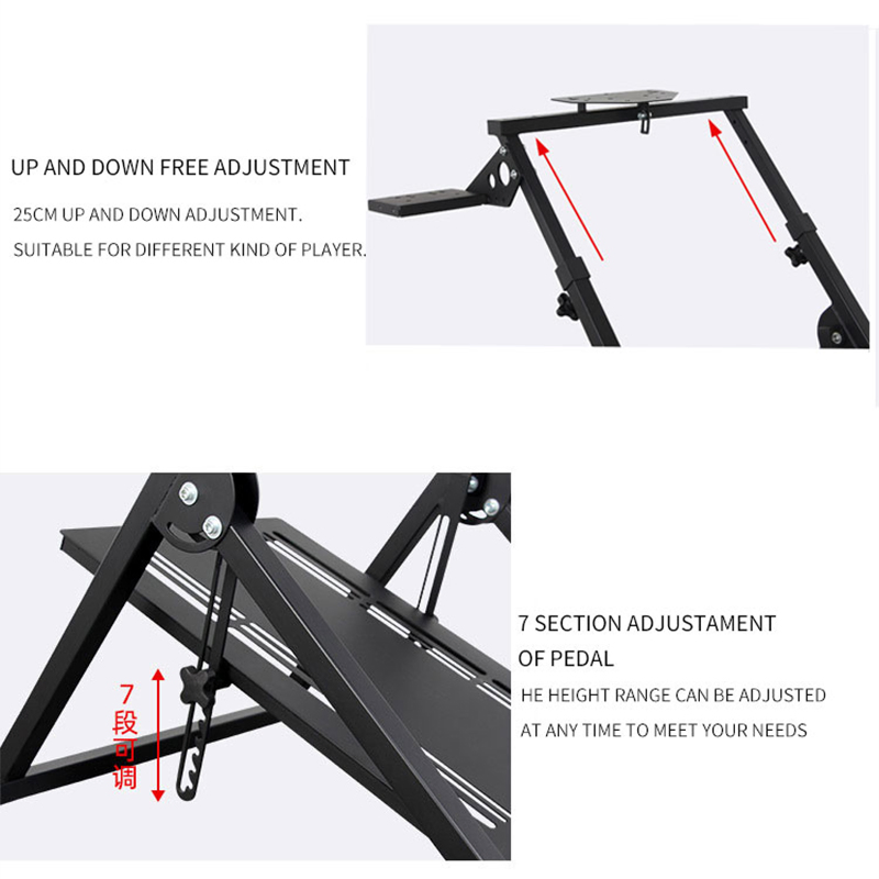 Custom Folding Racing Game Simulator Holder Bracket Foldable Gaming Steering Wheel Stand