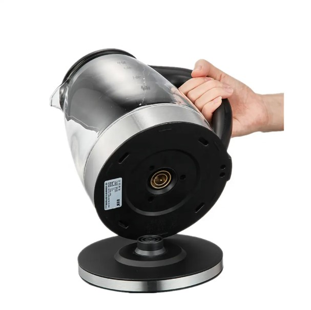 High Quality Tea Water Visible Home Kitchen Appliance Auto Shut-off Teapot Glass Electric Kettle with LED Light