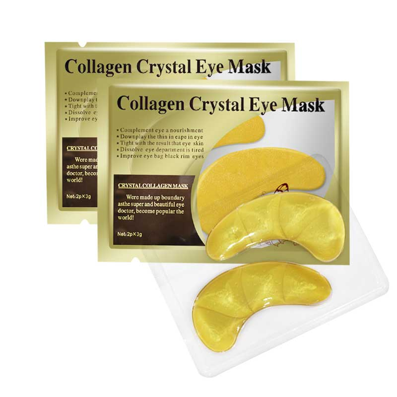 24K Gold Collagen Anti-Wrinkle Moisturizer Eye Mask Sheet Gel Dark Circle Remove Face Care OEM Private Label Service for for Dark Circles and Puffiness