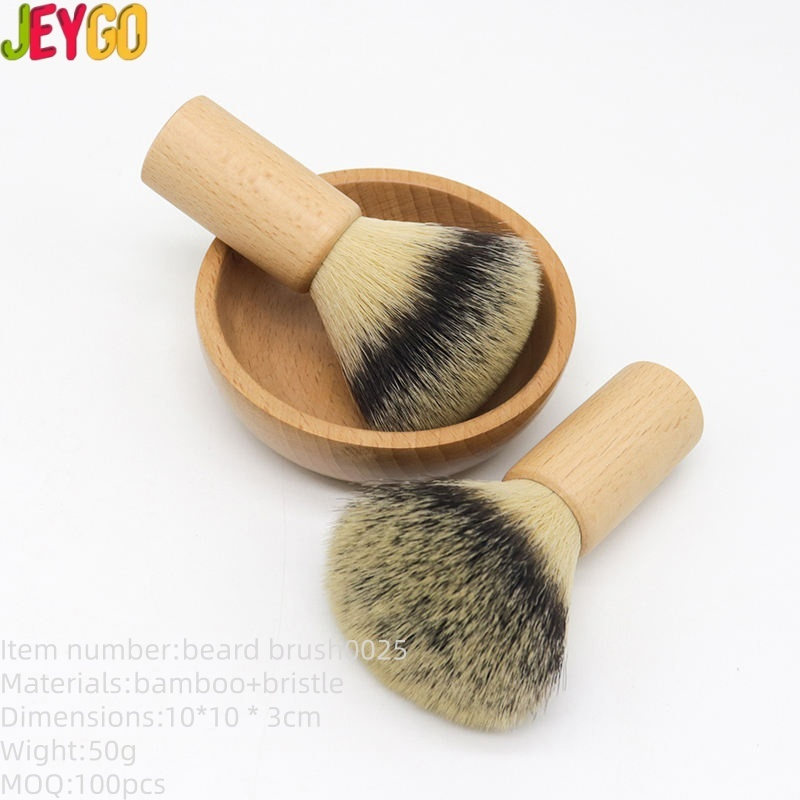 Wholesale Eco-Friendly Men's Beard Grooming Natural Bamboo Handle Barber Shaving Brush