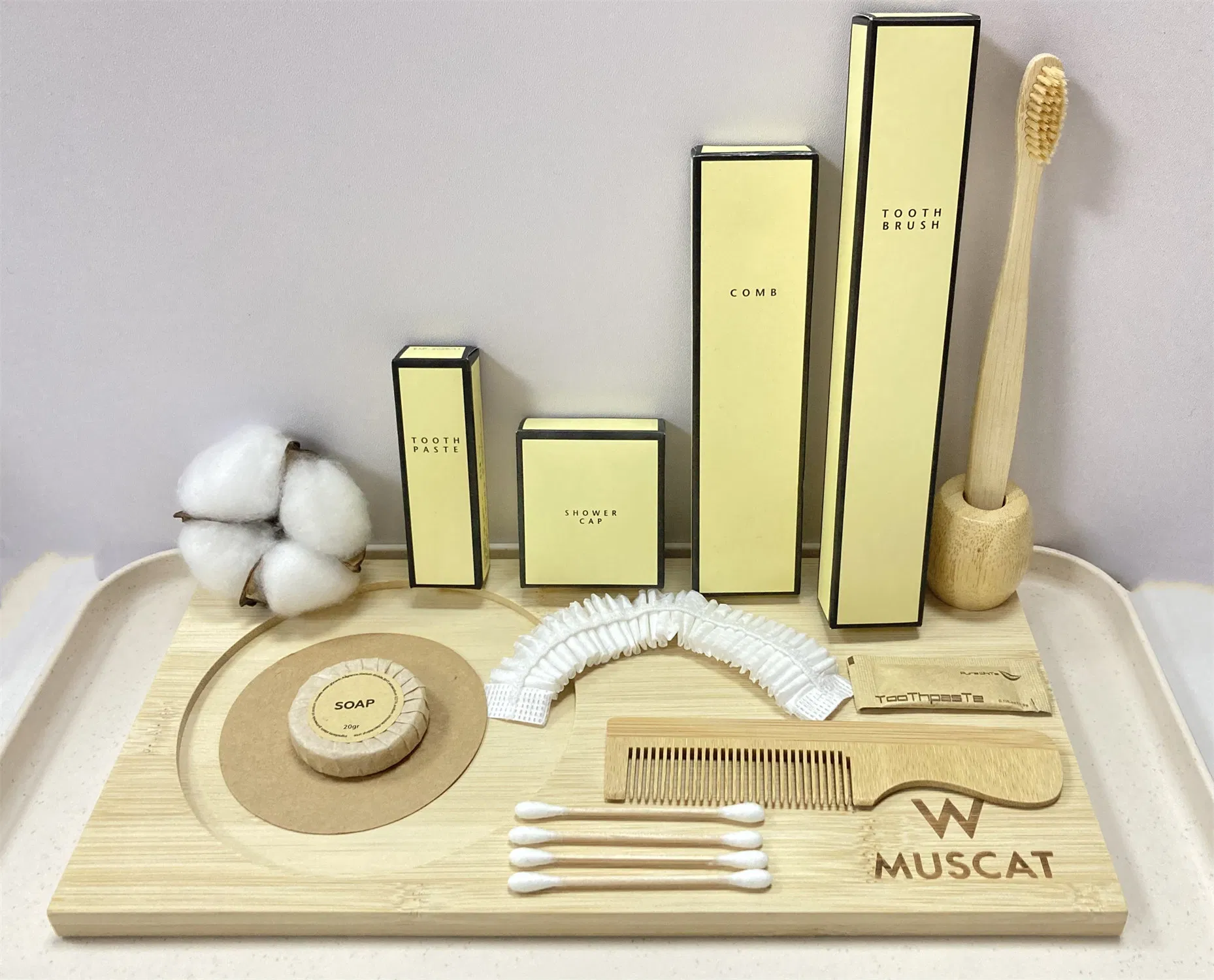 Eco Friendly Bamboo Amenities Luxury Hotel Supplies Amenity Kit Homestay Amenities Set with Bamboo Products