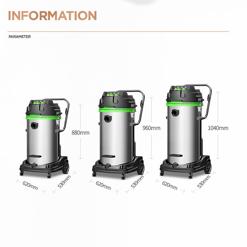 Jienuo 301t 100L/26gal High Power 3000W Stainless Steel Tank Vacuum Cleaner Heavy-Dust Large Vacuum Cleaner Industrial Vacuum Cleaner Wet and Dry