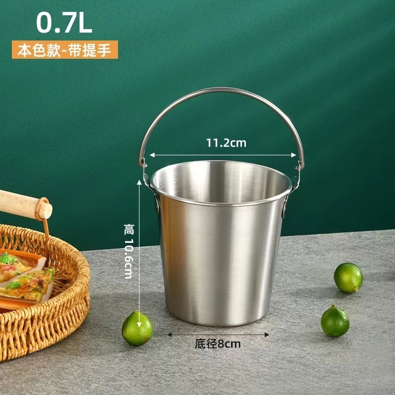 Luxury 0.7/1L Stainless Steel Ice Bucket Bar for Wine Chiller Container Handle Minimalist Design Brand Factory Direct