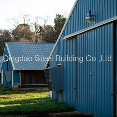 Chicken Farms Poultry House Prefab Steel Frame Chicken Shed for 10000 Broilers