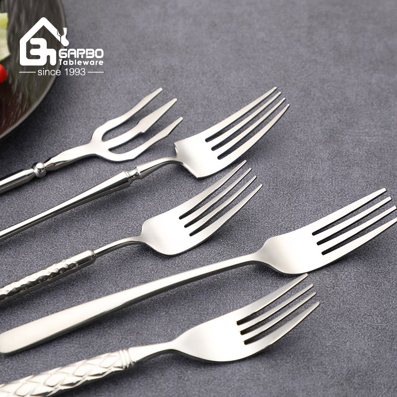 Food Grade 18/8 Stainless Steel Dinner Fork for 5 Star Hotel Use Dishwasher Safe Silver Cutlery Fork for Noodle Meat Fruit Serving