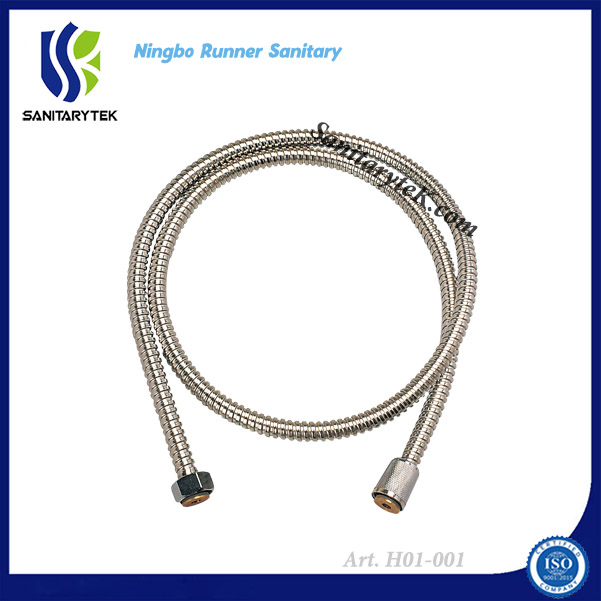 No Extensible Single Lock Stainless Steel Flexible Shower Hose (H01-001)